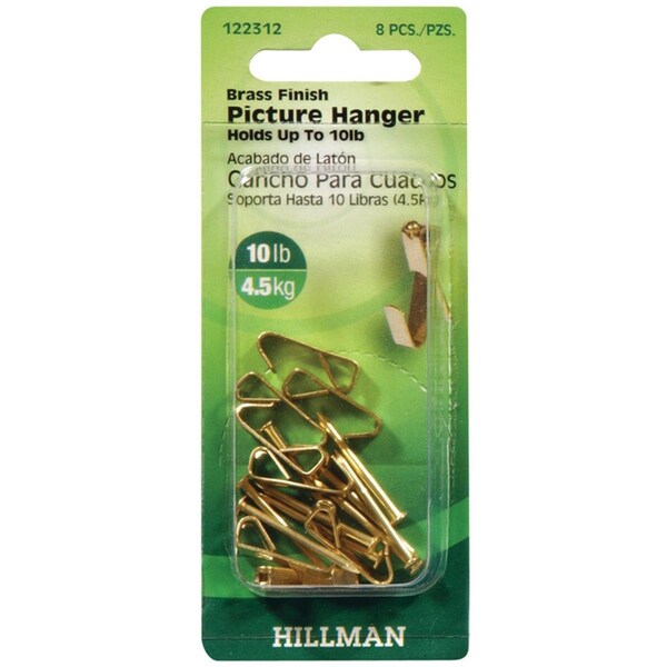 Aceds 10 lbs Picture Hanger  Brass, 80PK - 5329891