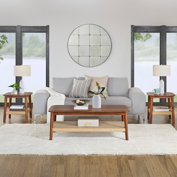 Alaterre Furniture Calais 3 Piece Set, Coffee Table and 2 End Tables - ANCA1170R1