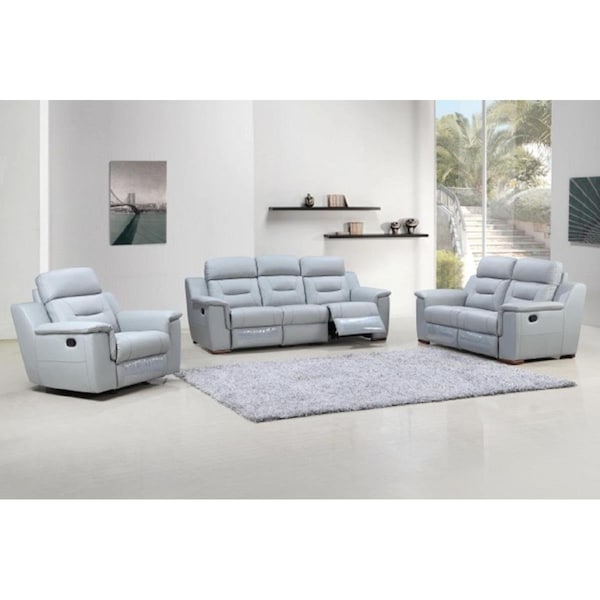Homeroots Gray Sofa Set, 3 Piece - 200 x 123 x 123 in. - 366195