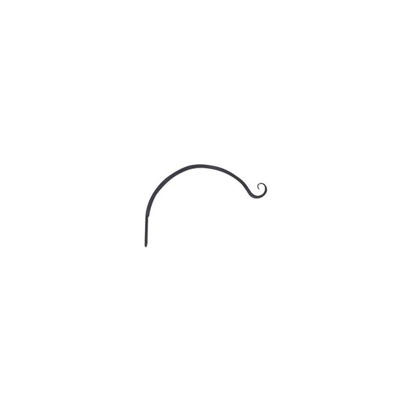 Green Thumb Hanging Plant Hook, Curved, Black, 7-In. - 89407GT