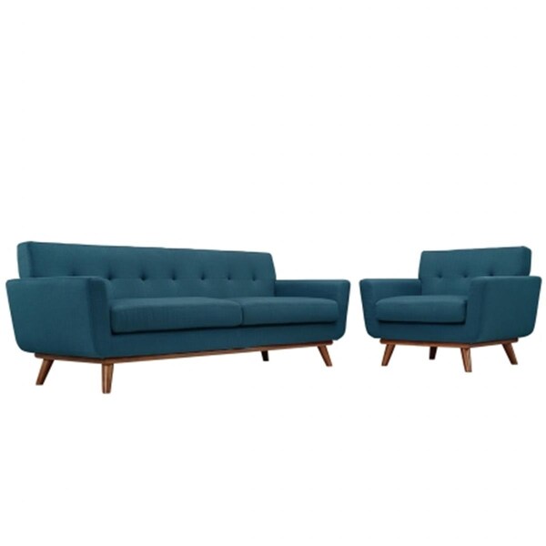 East End Imports Engage Armchair and Sofa Set of 2- Azure - EEI-1344-AZU