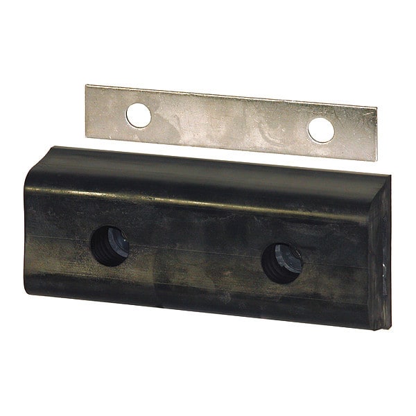 Buyers Products Extruded Rubber Rectangular Bumper with 2 Holes- 4-3/4 x 2-3/4 x 10 Inch Long - 441466