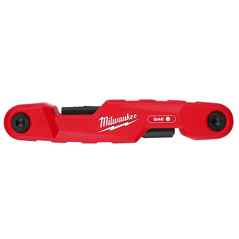 Juego de llaves hexagonales plegables SAE para electricistas de Milwaukee (11 piezas) - 48-22-2180
