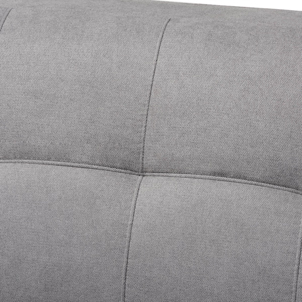 Baxton Studio Allister Mid-Century Light Grey Upholstered 2-Piece Living Room Set - 158-9748-9749