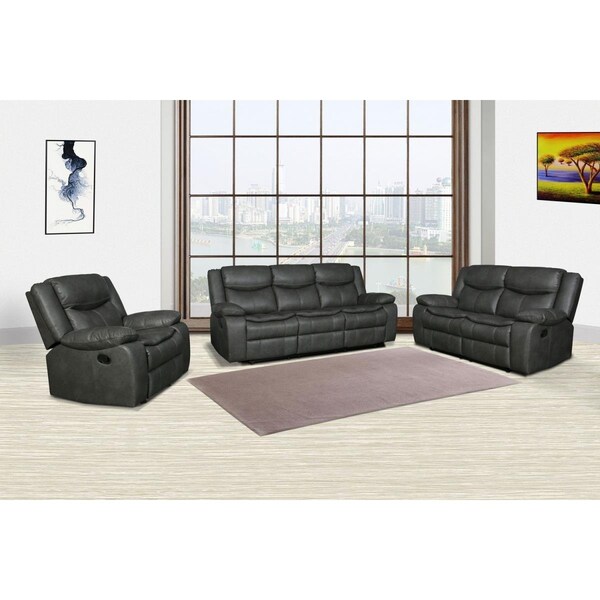 Gfancy Fixtures Gray Sofa Set - 192 x 108 x 120 in. - GF3088557