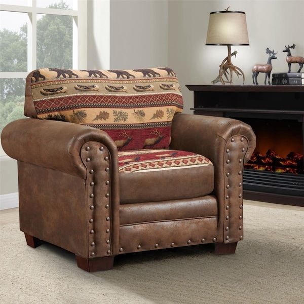 Latestluxury 36 x 44 x 37 in. Buckskin Set, Brown - 4 Piece - LA2520586