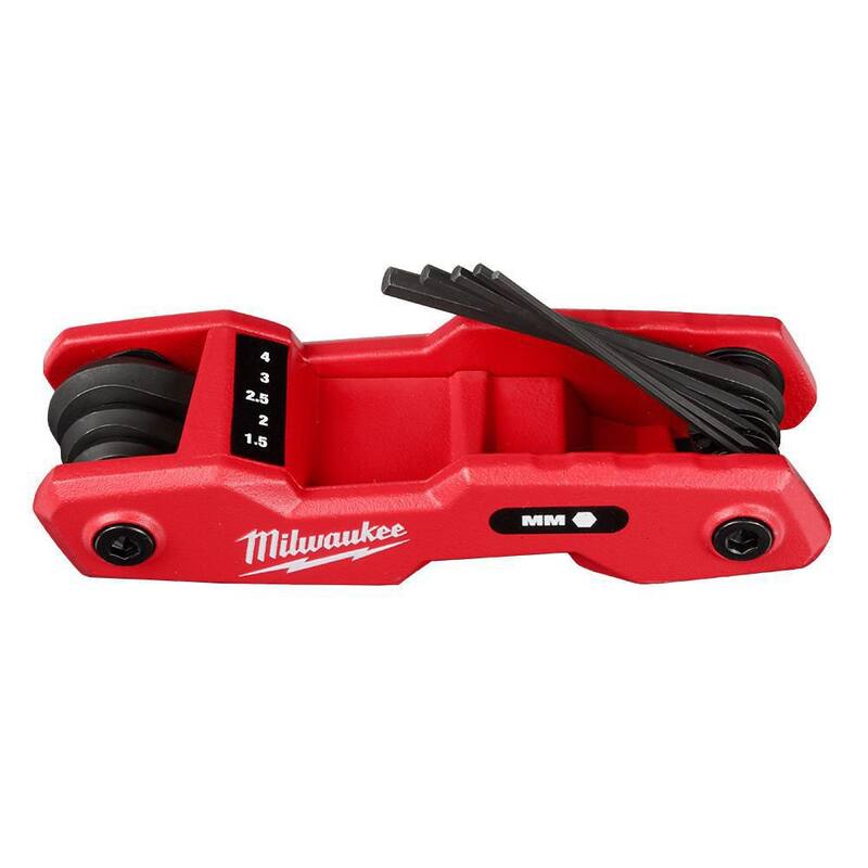 Juego de Llaves Hexagonales Métricas Plegables de Milwaukee (8 Piezas) - 48-22-2182