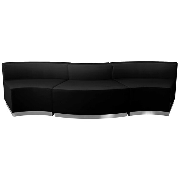 Flash Furniture 3 pcs. Living Room Set, 25-1/4" to 27-1/2" x 27", Upholstery Color: Black - ZB-803-720-SET-BK-GG