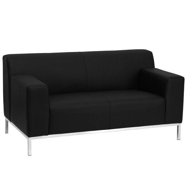 Flash Furniture Living Room Set, 31" x 29-1/4", Upholstery Color: Black - ZB-DEFINITY-8009-SET-BK-GG