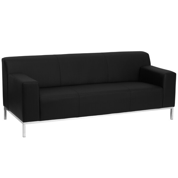 Flash Furniture Living Room Set, 31" x 29-1/4", Upholstery Color: Black - ZB-DEFINITY-8009-SET-BK-GG