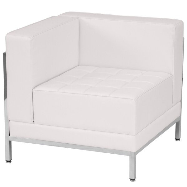 Flash Furniture 12 pcs. Living Room Set, Upholstery Color: White - ZB-IMAG-SET21-WH-GG