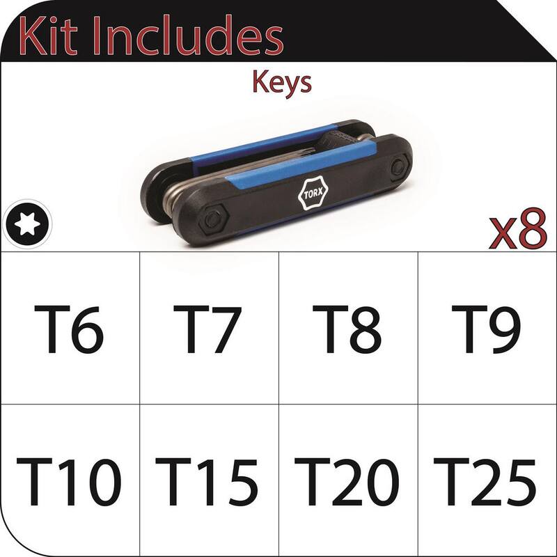 Set de llaves plegables Torx mini Husky (8 piezas) - HMFHKT8PCN-06