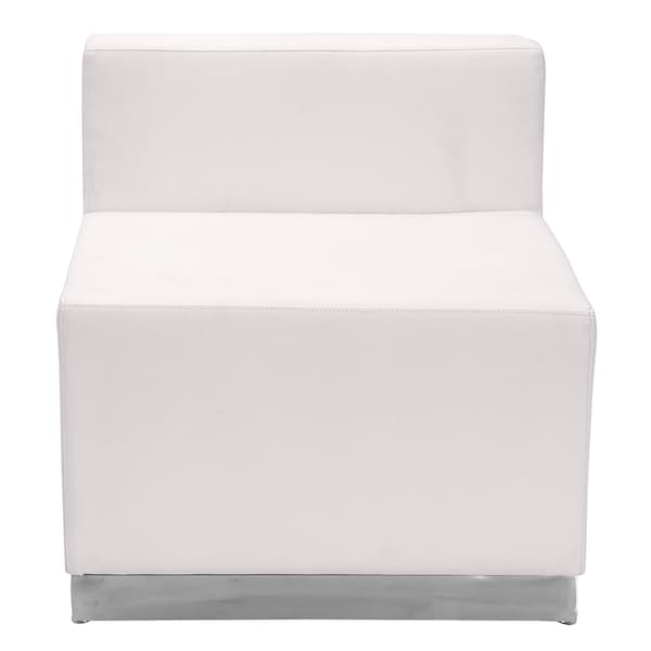 Flash Furniture 6 pcs. Living Room Set, 25-1/4" to 77" x 27", Upholstery Color: White - ZB-803-510-SET-WH-GG