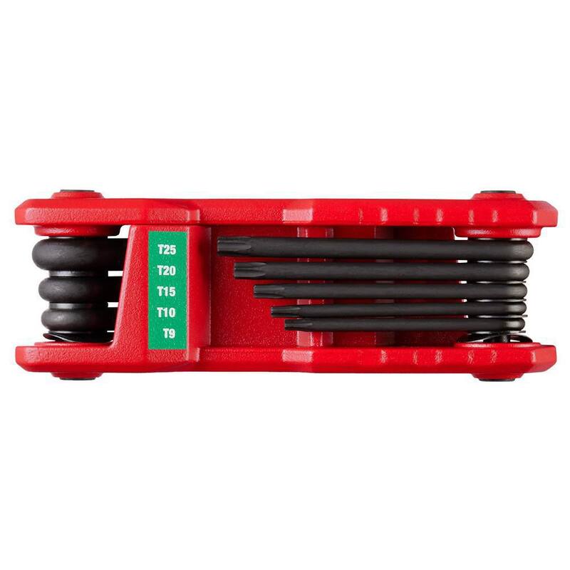 Juego de Llaves Plegables Milwaukee de 8 llaves Torx Hexagonales con Juego de 17 Llaves Hexagonales Plegables (25 piezas) - 48-22-2184-48-22-2183