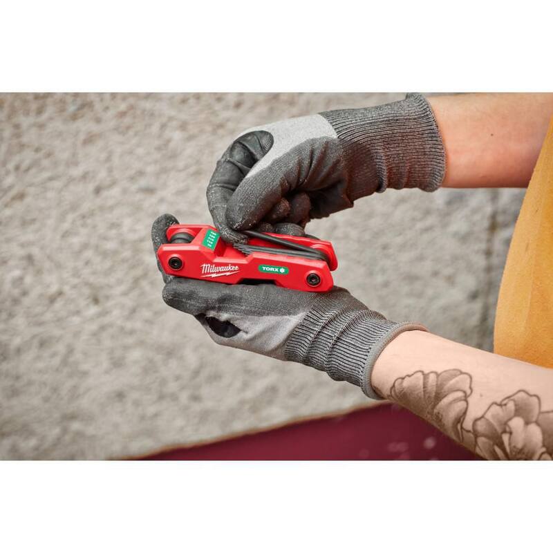Juego de Llaves Plegables Milwaukee de 8 llaves Torx Hexagonales con Juego de 17 Llaves Hexagonales Plegables (25 piezas) - 48-22-2184-48-22-2183