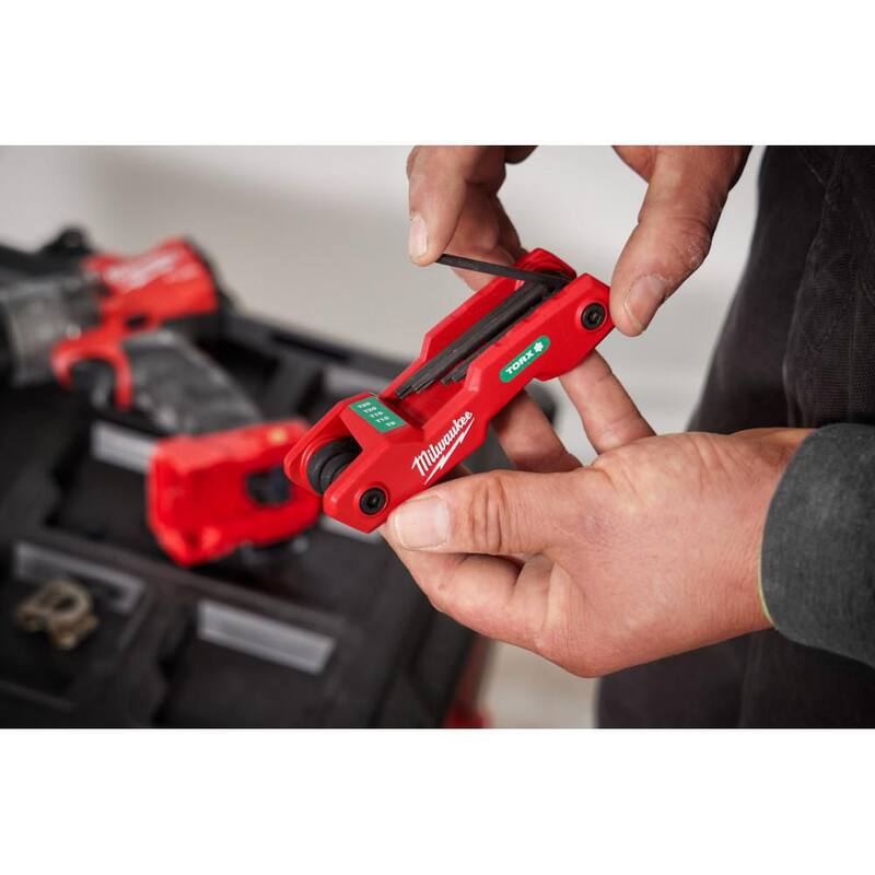 Juego de Llaves Plegables Milwaukee de 8 llaves Torx Hexagonales con Juego de 17 Llaves Hexagonales Plegables (25 piezas) - 48-22-2184-48-22-2183
