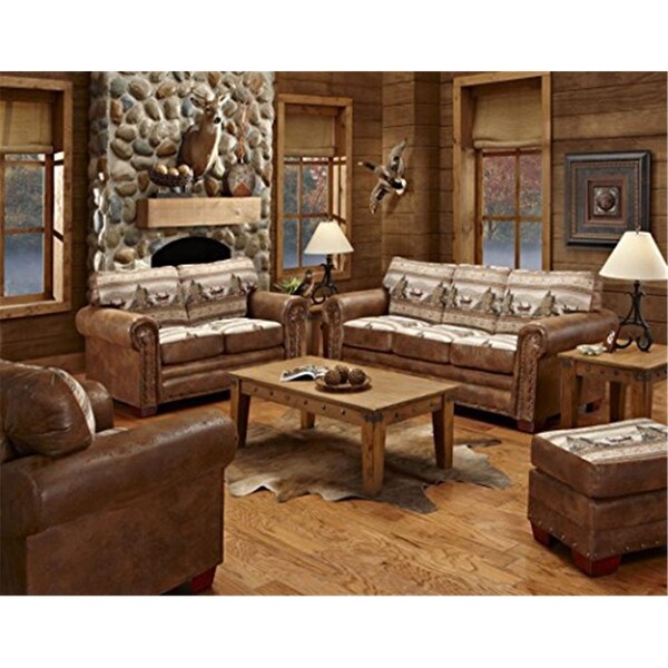 American Furniture Classics Alpine Lodge Set with Sleeper - 4 Piece - 8500-60S