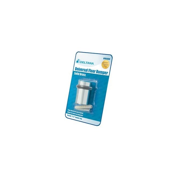Deltana Universal Floor Bumper Blister Pack; 2; Bright Chrome Finish - UFB5000BP26