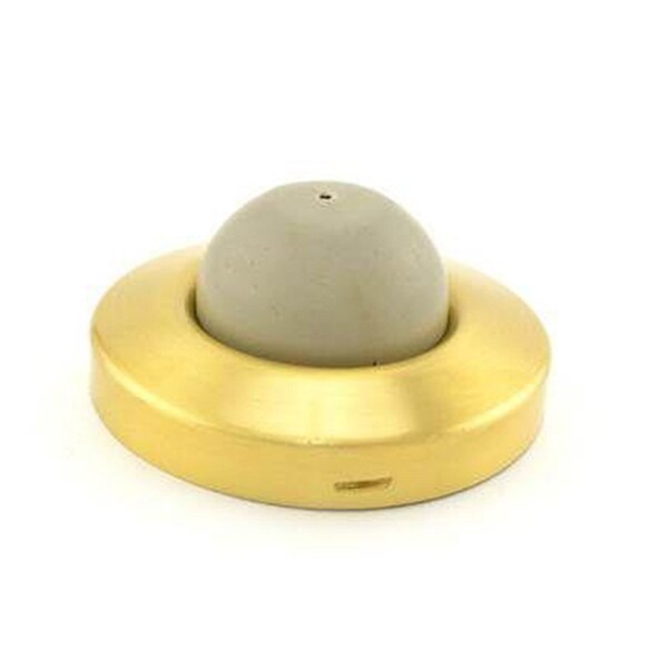 Ives Commercial Solid Brass 2-1/2in Convex Wall Bumper Satin Brass Finish - WS406407CVX4