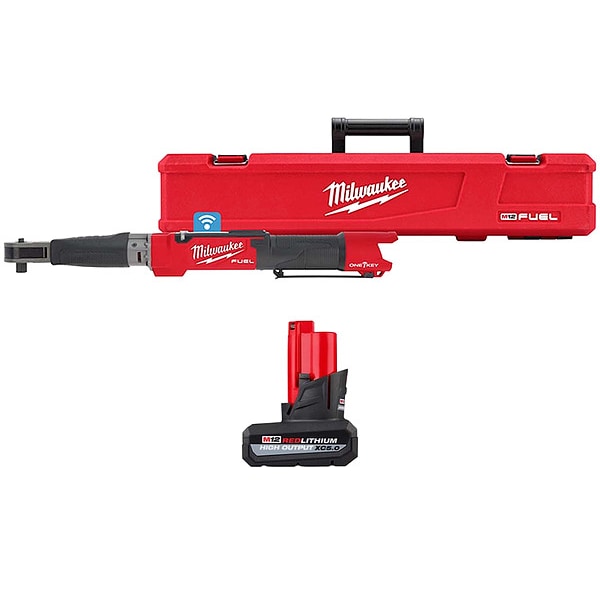 Milwaukee Tool M12 FUEL 1/2" Digital Torque Wrench w/ ONE-KEY, Includes Battery - 2466-20, 48-11-2450
