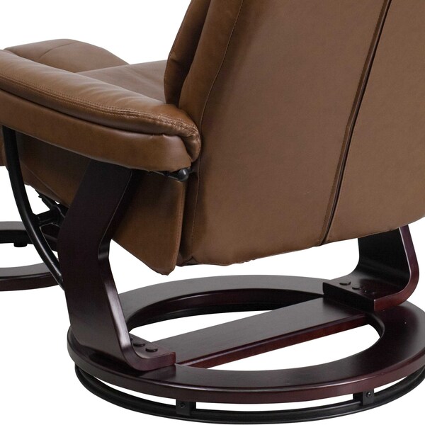 Flash Furniture Palimino LeatherSoft Recliner and Curved Ottoman - BT-7821-PALIMINO-GG