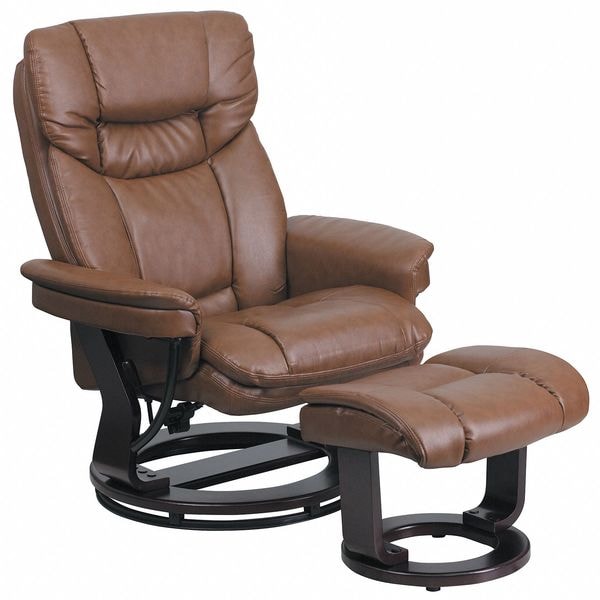 Flash Furniture Palimino LeatherSoft Recliner and Curved Ottoman - BT-7821-PALIMINO-GG