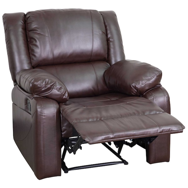 Flash Furniture Recliner, 31" to 64" x 26" to 36", Upholstery Color: Brown - BT-70597-1-BN-GG