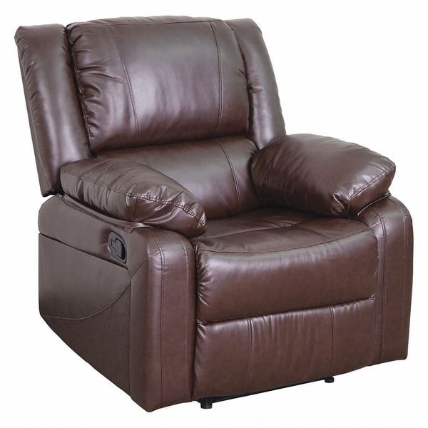 Flash Furniture Recliner, 31" to 64" x 26" to 36", Upholstery Color: Brown - BT-70597-1-BN-GG