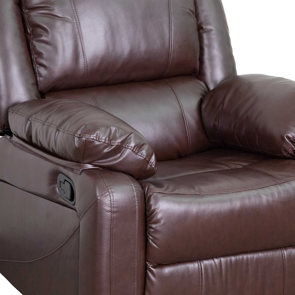Flash Furniture Recliner, 31" to 64" x 26" to 36", Upholstery Color: Brown - BT-70597-1-BN-GG