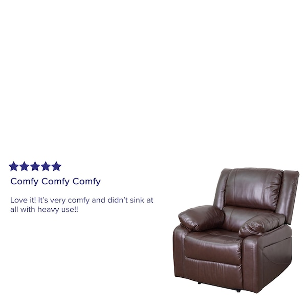 Flash Furniture Recliner, 31" to 64" x 26" to 36", Upholstery Color: Brown - BT-70597-1-BN-GG