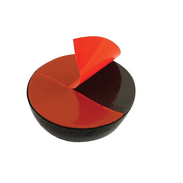 Vestil ROUNDED RUBBER DOME BUMPERS 1.25X1.25 IN, PK25 - RDB-125