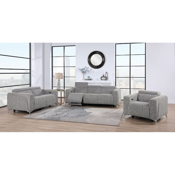 Global Furniture Usa U8521 TAUPE/DARK GREY 36 POWER RECLINER - 5761