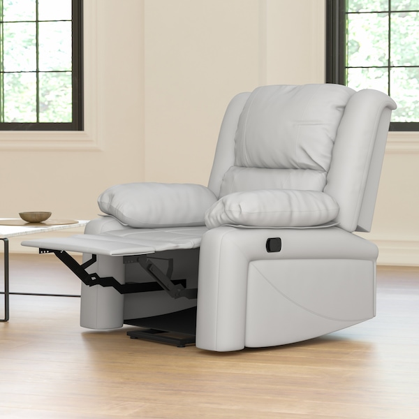 Flash Furniture Harmony Series Cream LeatherSoft Recliner - BT-70597-1-CRM-GG