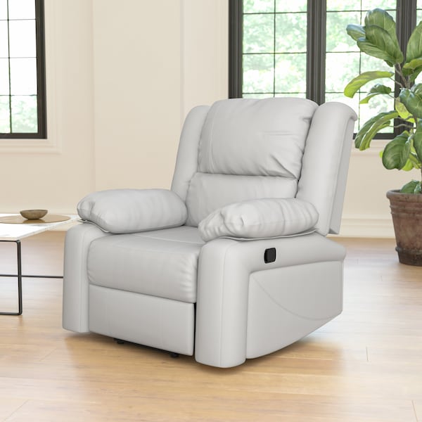 Flash Furniture Harmony Series Cream LeatherSoft Recliner - BT-70597-1-CRM-GG