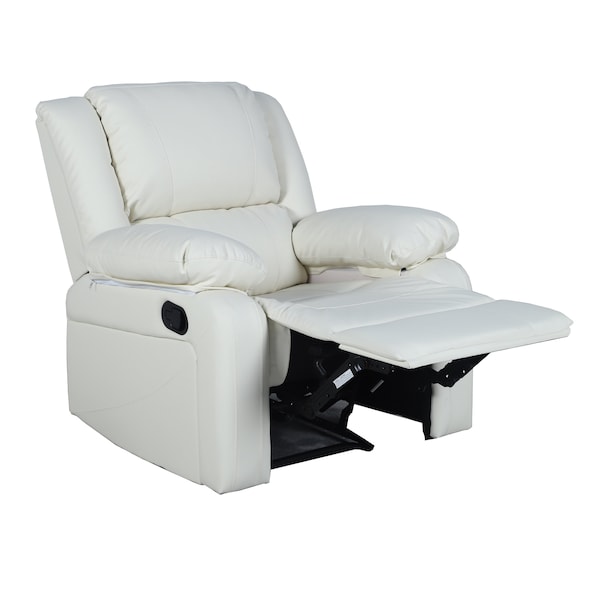 Flash Furniture Harmony Series Cream LeatherSoft Recliner - BT-70597-1-CRM-GG