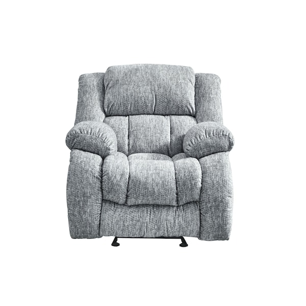 Global Furniture Usa Transitional Zaftig Fabric U250 Grey Glider Recliner - 2363