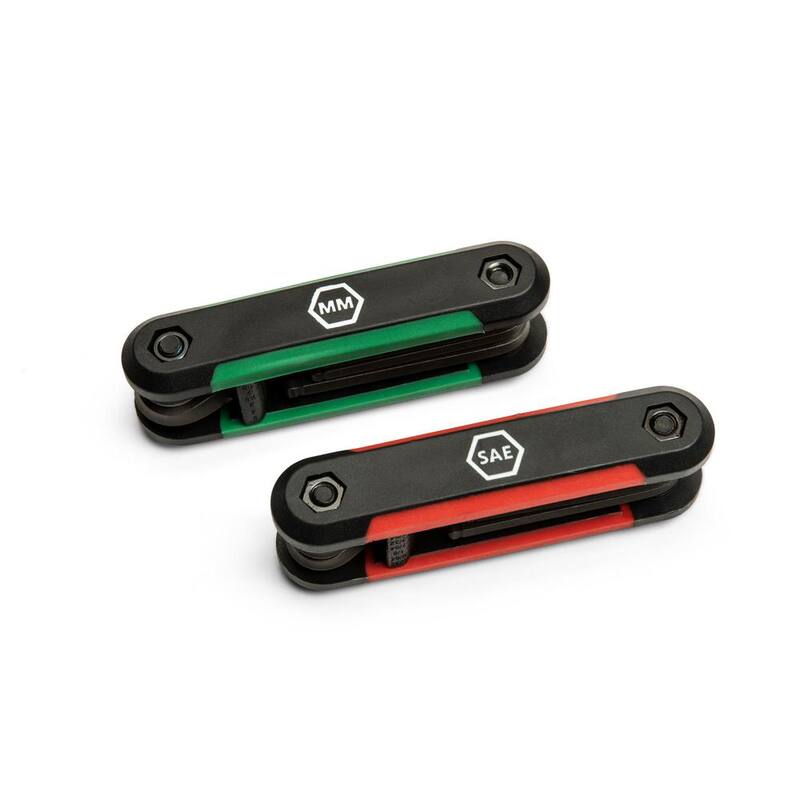 Llave hexagonal plegable de extremo esférico Husky (9 piezas SAE y 8 piezas MM) - HBEFHKSM17PC-06