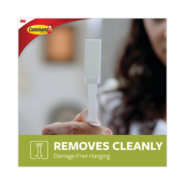 Command Picture Hanging Strips, Large, Removable, 0.75" x 3.65", White, PK120 - 17206-S120NA