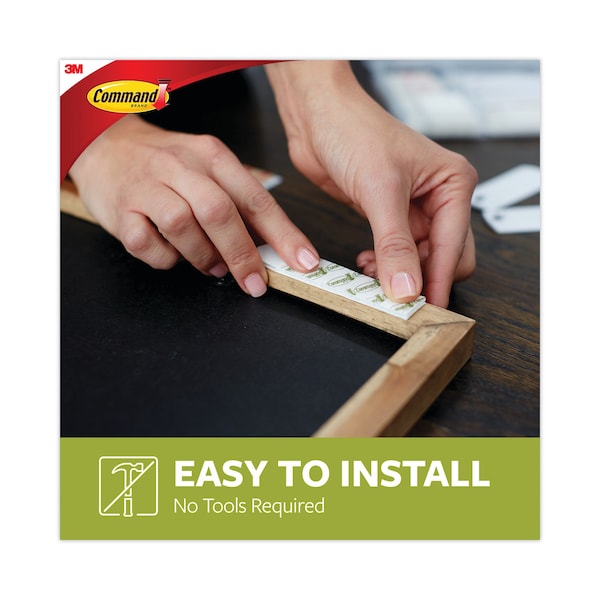 Command Picture Hanging Strips, Large, Removable, 0.75" x 3.65", White, PK120 - 17206-S120NA