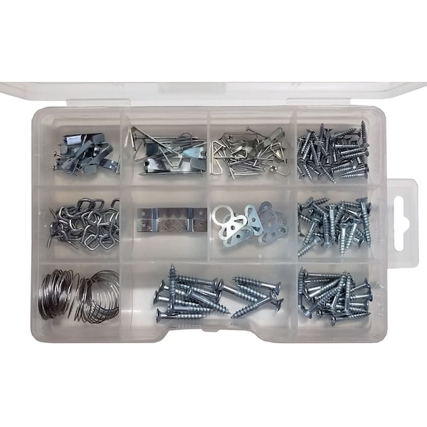 Blue Donuts Picture Hanging Kit, Includes Hooks, Wire, Variety of Sizes, 165 Piece - BD3536226