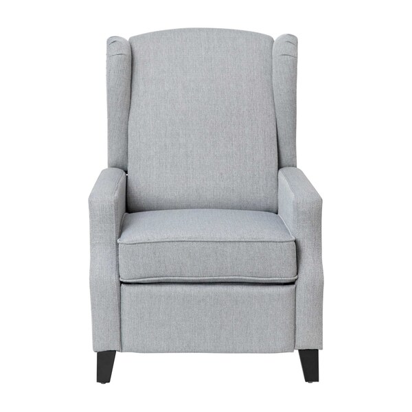 Flash Furniture Gray Wingback Reclining Chair with Nailhead Trim - BO-BS7002-1-GY-GG