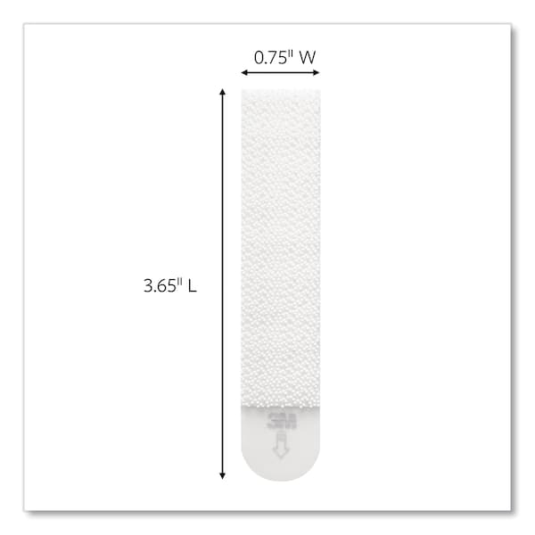Command Picture Hanging Strips, Removable, Holds Up to 4 lbs per Pair, Large, 0.63 x 3.63, White, Pair, 20PK - 1720620NA