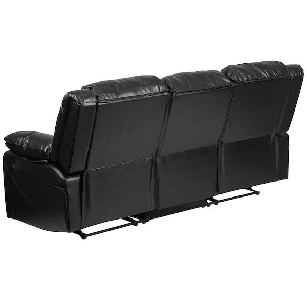 Flash Furniture Sofa, 35" to 64" x 38", Upholstery Color: Black - BT-70597-SOF-GG