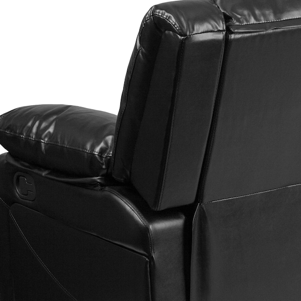 Flash Furniture Sofa, 35" to 64" x 38", Upholstery Color: Black - BT-70597-SOF-GG