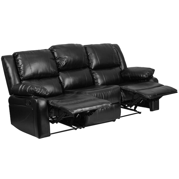 Flash Furniture Sofa, 35" to 64" x 38", Upholstery Color: Black - BT-70597-SOF-GG