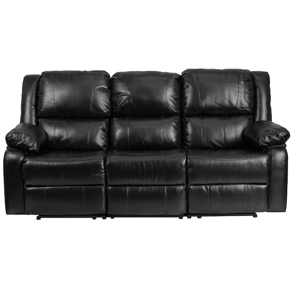 Flash Furniture Sofa, 35" to 64" x 38", Upholstery Color: Black - BT-70597-SOF-GG