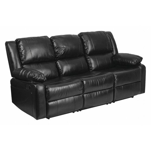 Flash Furniture Sofa, 35" to 64" x 38", Upholstery Color: Black - BT-70597-SOF-GG