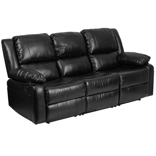 Flash Furniture Sofa, 35" to 64" x 38", Upholstery Color: Black - BT-70597-SOF-GG
