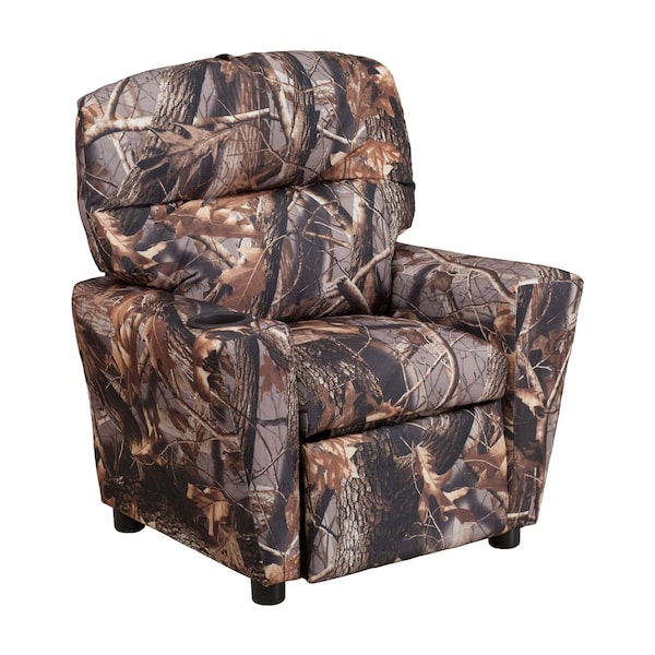 Flash Furniture Camo Fabric Kids Recliner, 25" to 39" x 28" - BT-7950-KID-CAMO-GG