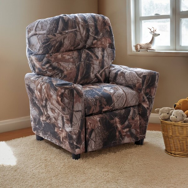 Flash Furniture Camo Fabric Kids Recliner, 25" to 39" x 28" - BT-7950-KID-CAMO-GG